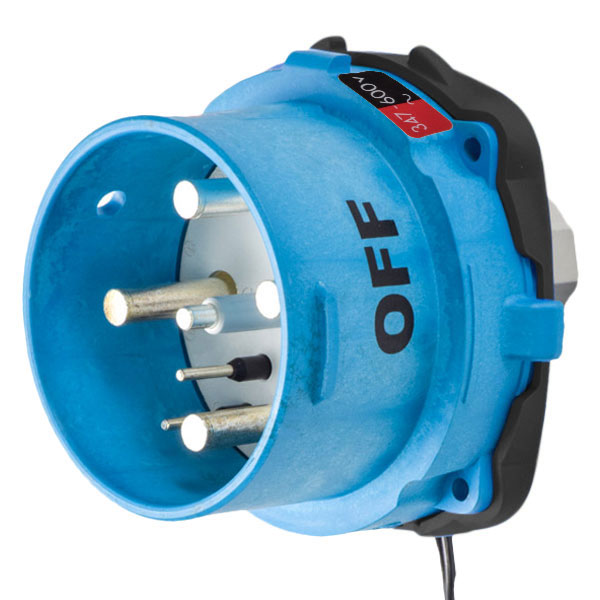 63-98147-262 - DSN150 INLET POLY BLUE SIZE 5 TYPE 4X IP 69 3P+N+G 150A 347/600 VAC 60 Hz +2 AUX